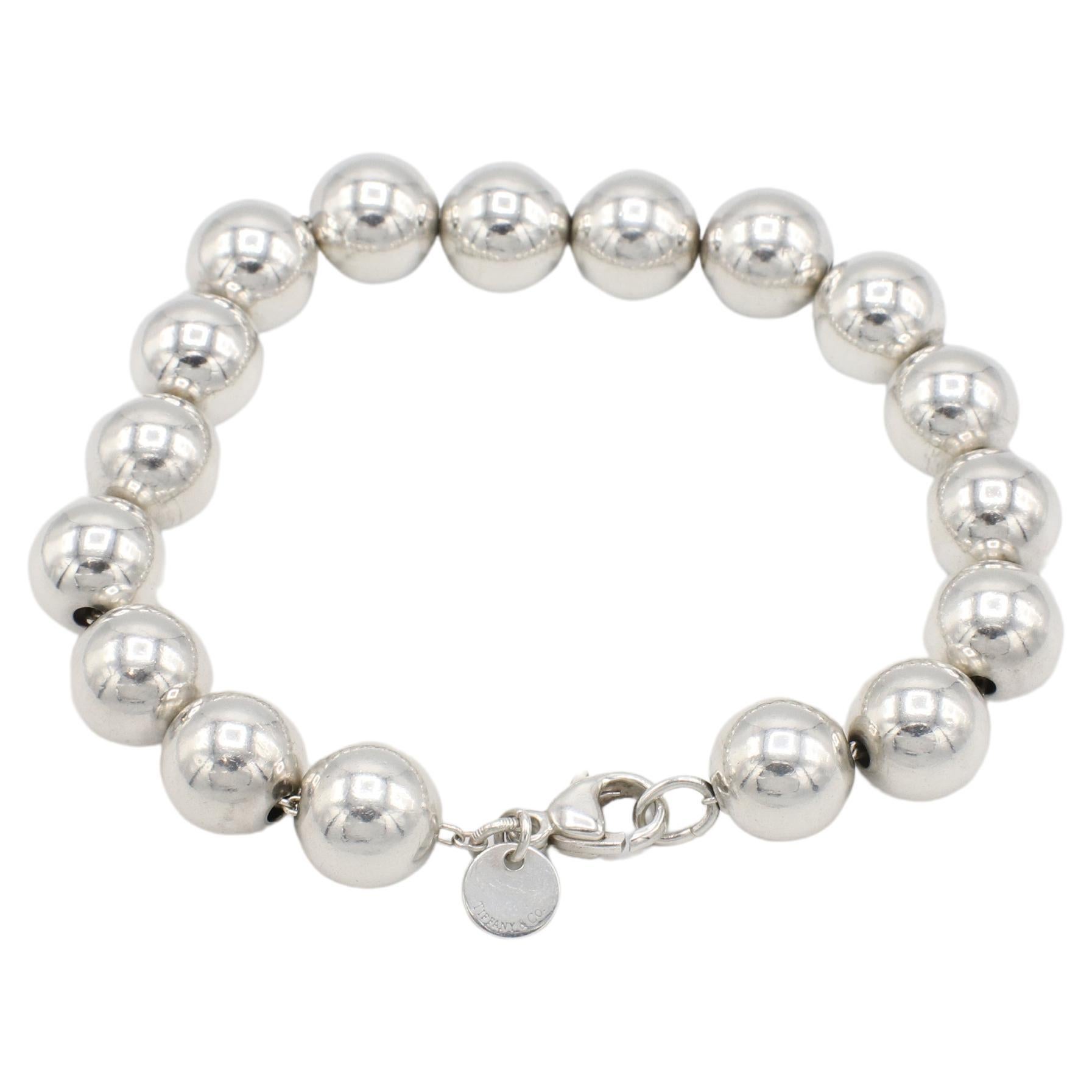 Tiffany & Co. HardWear Sterling Silver Ball Bead Bracelet In Excellent Condition In  Baltimore, MD