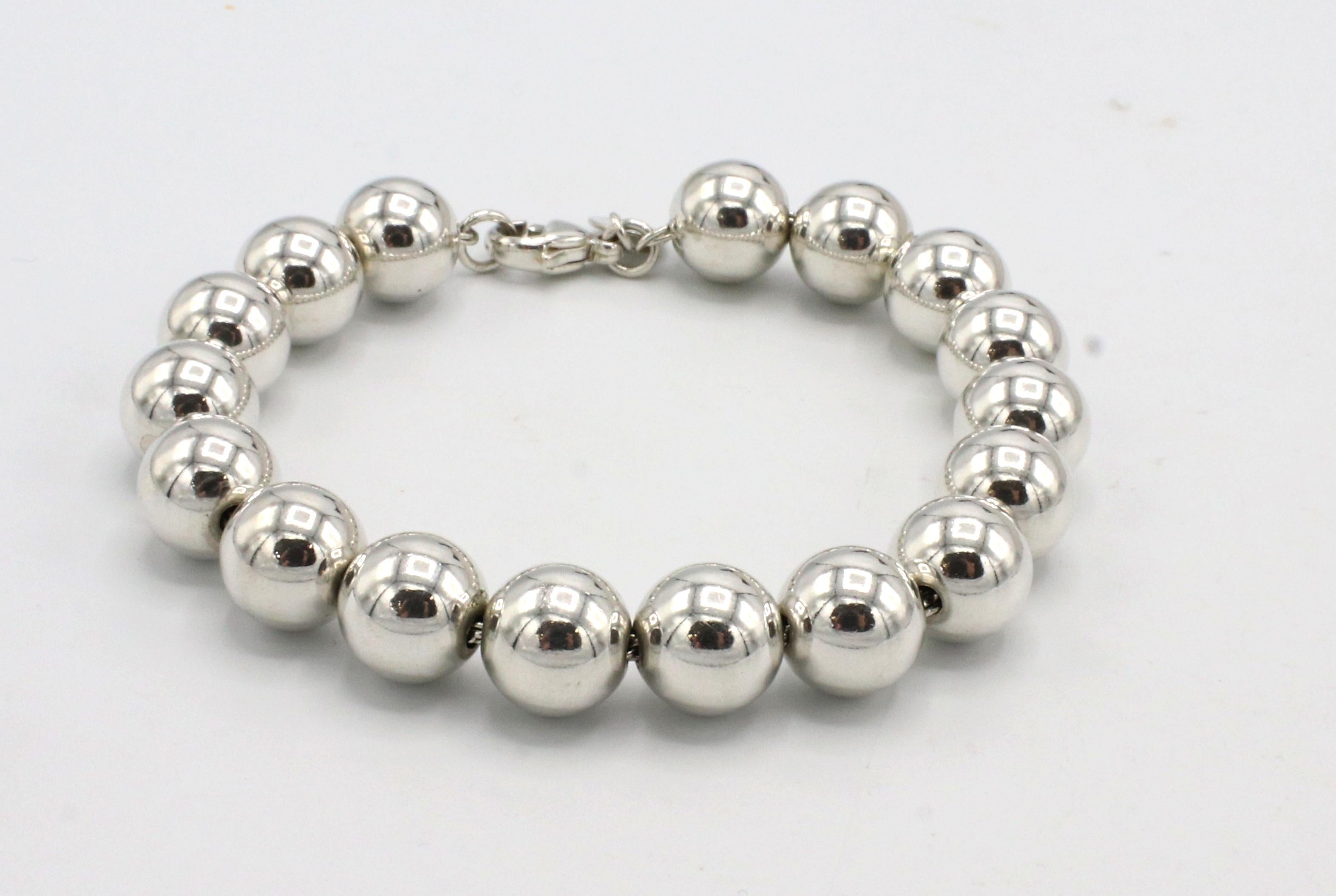 silver ball bracelet tiffany