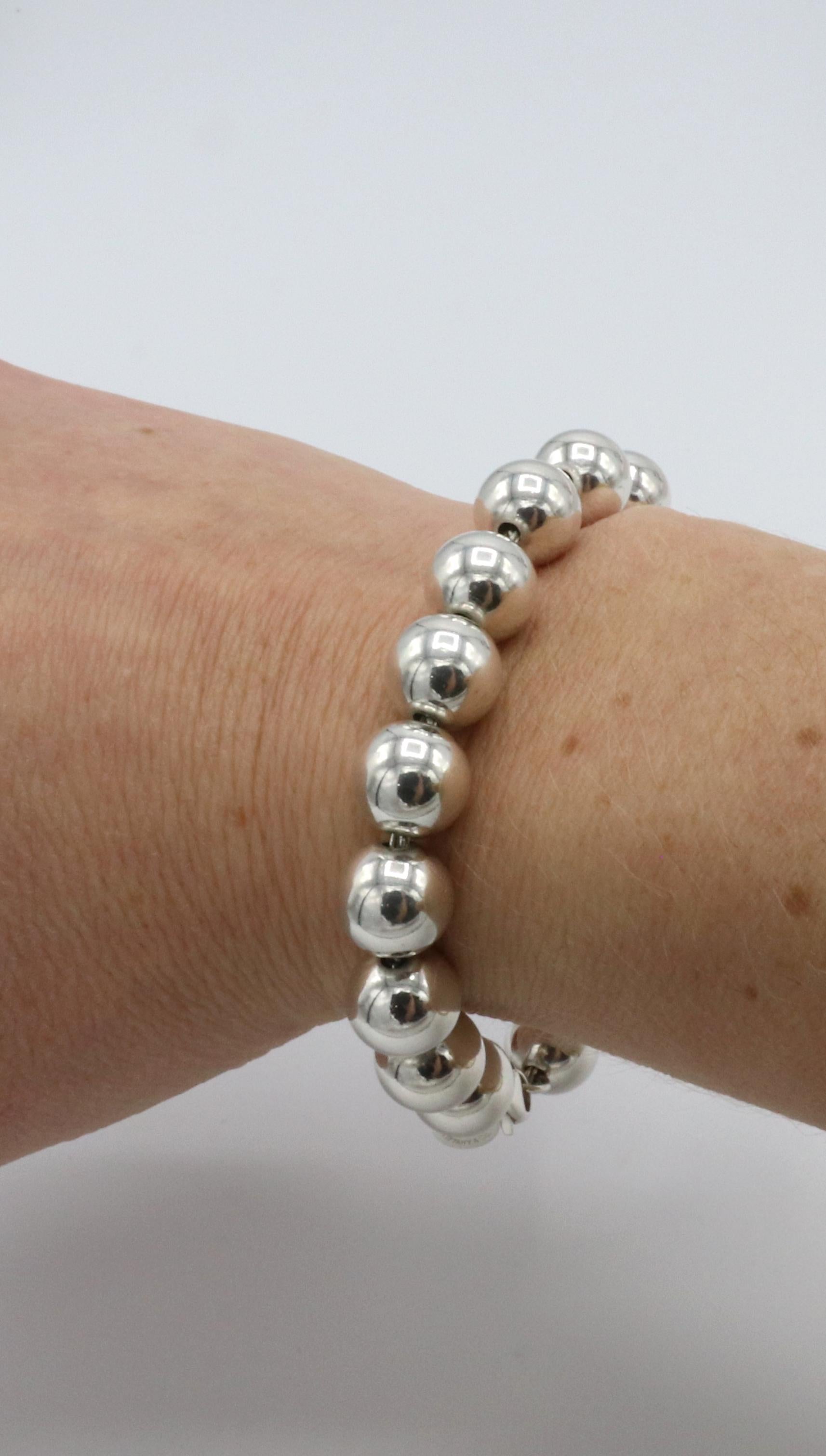 Modern Tiffany & Co. HardWear Sterling Silver Ball Bead Bracelet