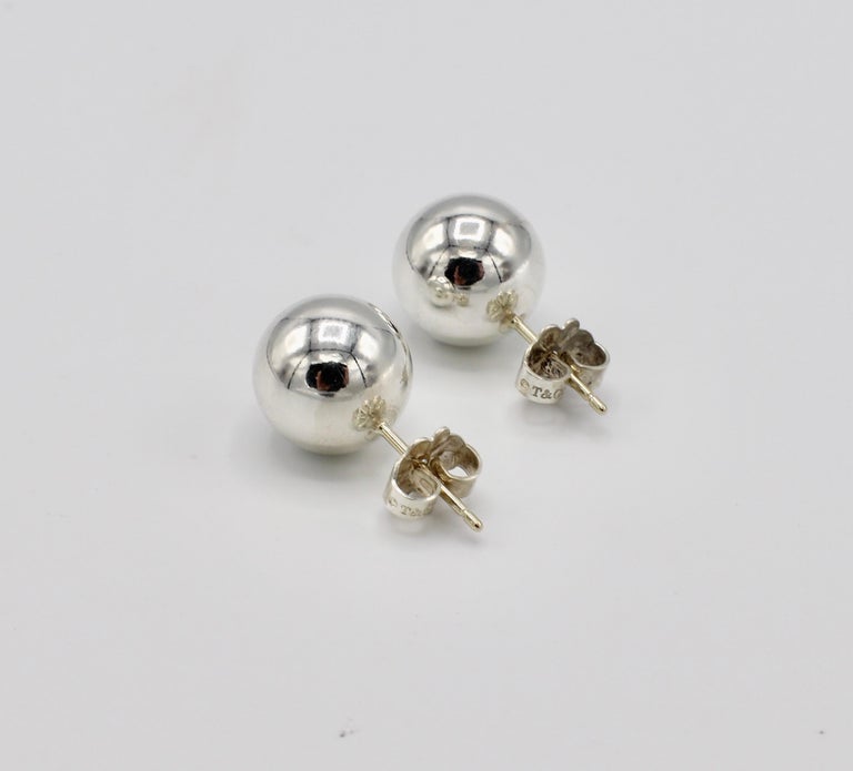 Tiffany and Co. HardWear Sterling Silver Ball Stud Earrings at 1stDibs