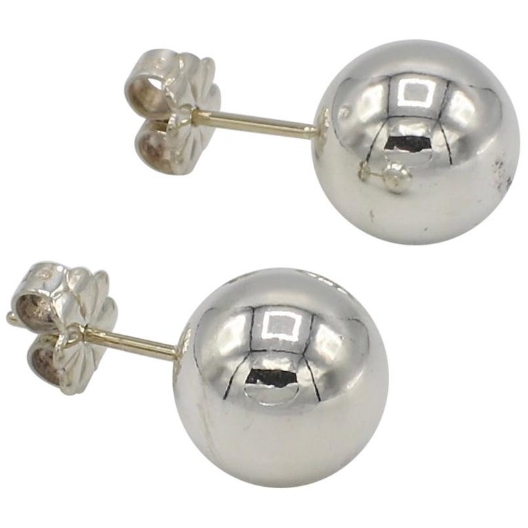Tiffany and Co. HardWear Sterling Silver Ball Stud Earrings at 1stDibs
