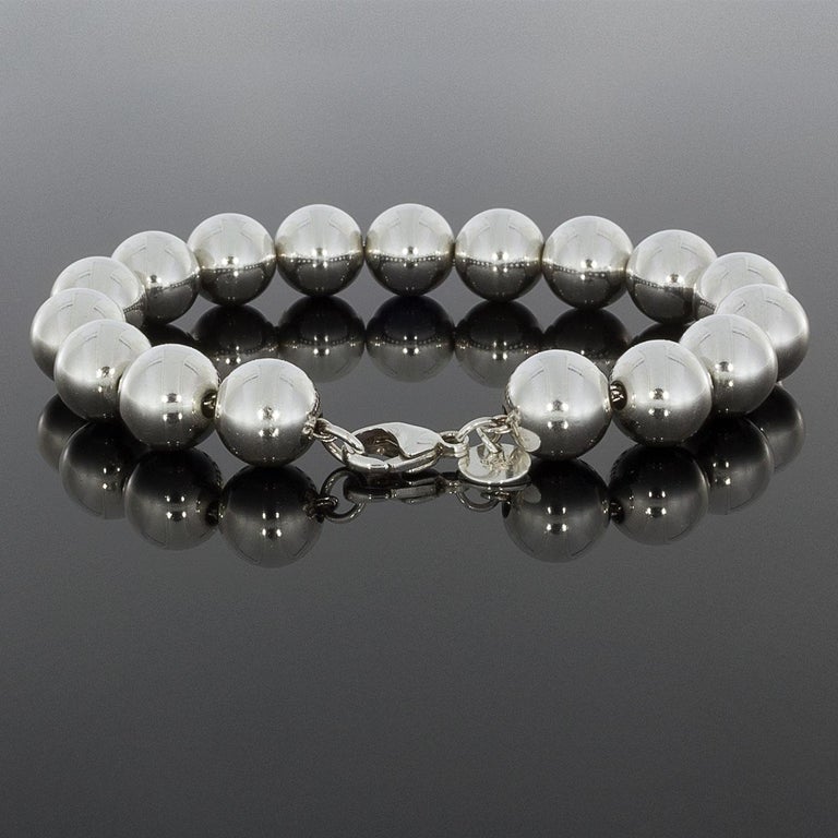 Tiffany and Co. Hardwear Sterling Silver Bead Ball Bracelet at 1stDibs