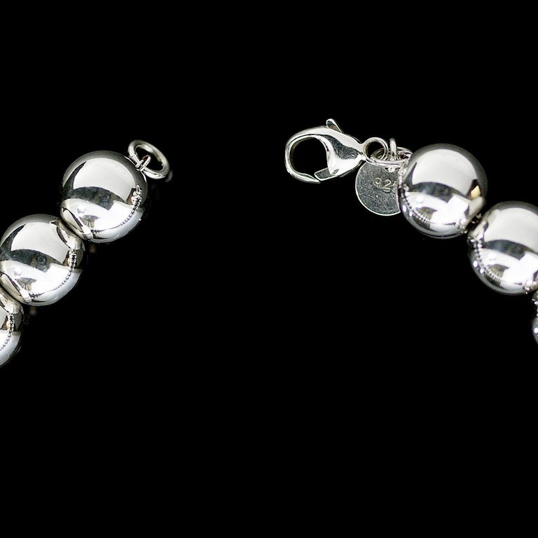Tiffany and Co. HardWear Sterling Silver Bead Ball Chain Necklace at