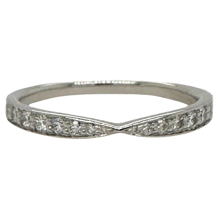 Tiffany and HARMONY Band Ring with Diamonds Platinum For Sale