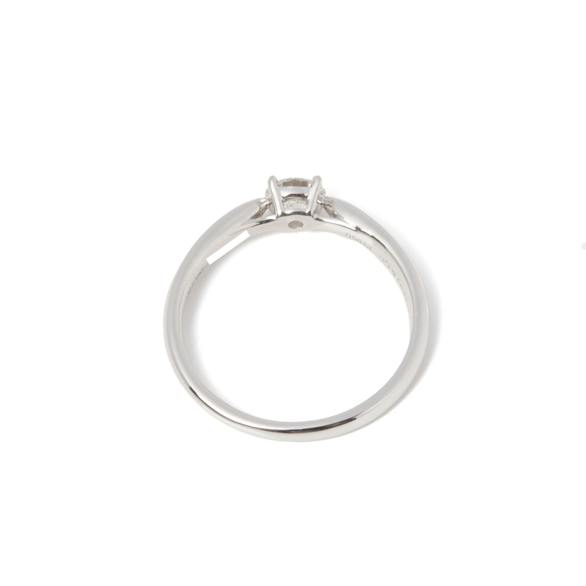 Women's Tiffany & Co. Harmony Brilliant Cut 0.34ct Diamond Solitaire Ring 