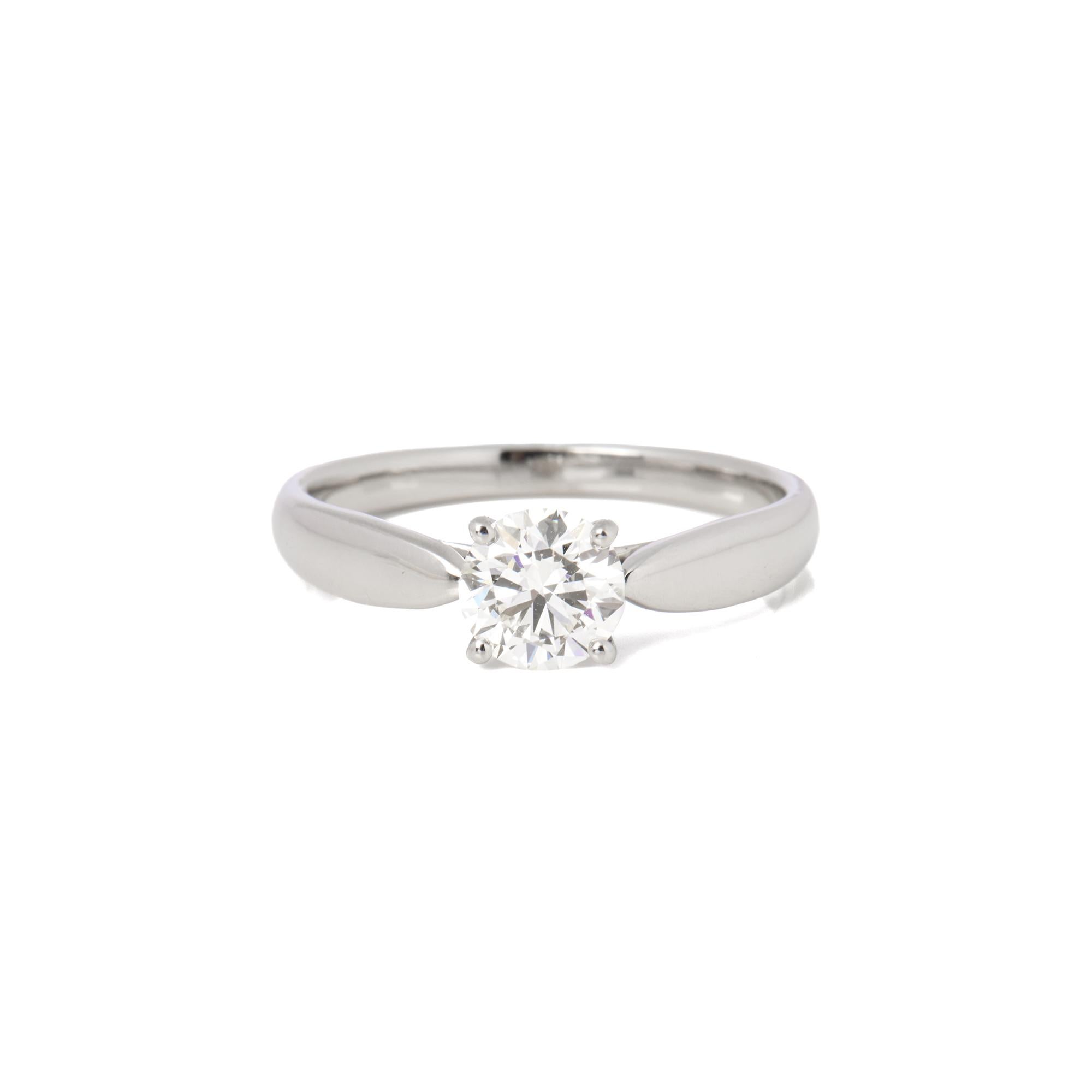 Tiffany & Co. Harmony Brilliant Cut 0.67ct Solitaire Ring  In Excellent Condition In Bishop's Stortford, Hertfordshire