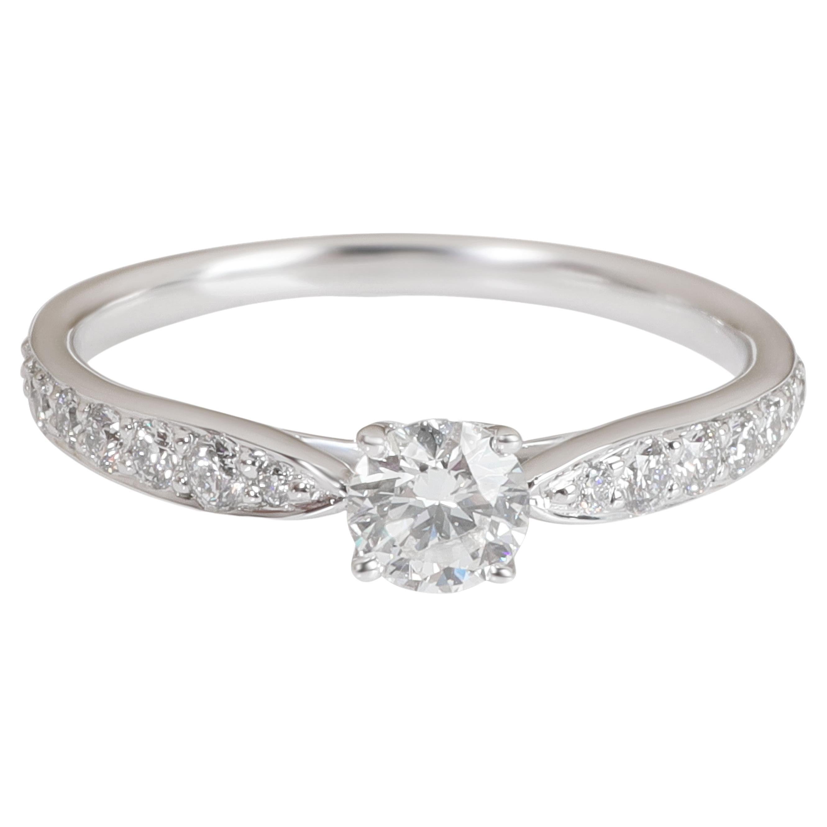 Tiffany and Co. Heart Shaped Diamond Engagement Ring in Platinum F VS1