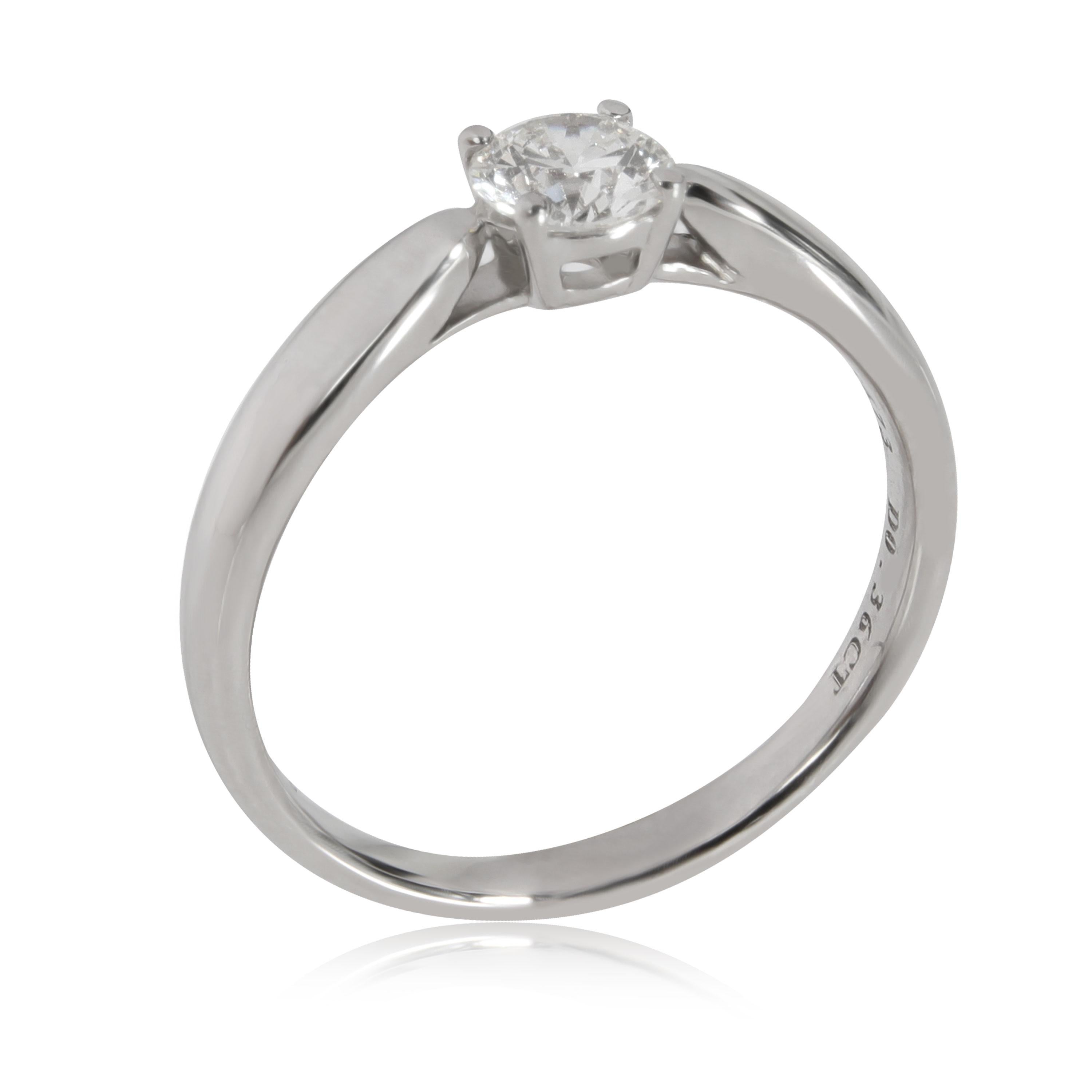 Tiffany & Co. Harmony Diamond Engagement Ring in Platinum I VS1 0.36 CTW In Excellent Condition In New York, NY