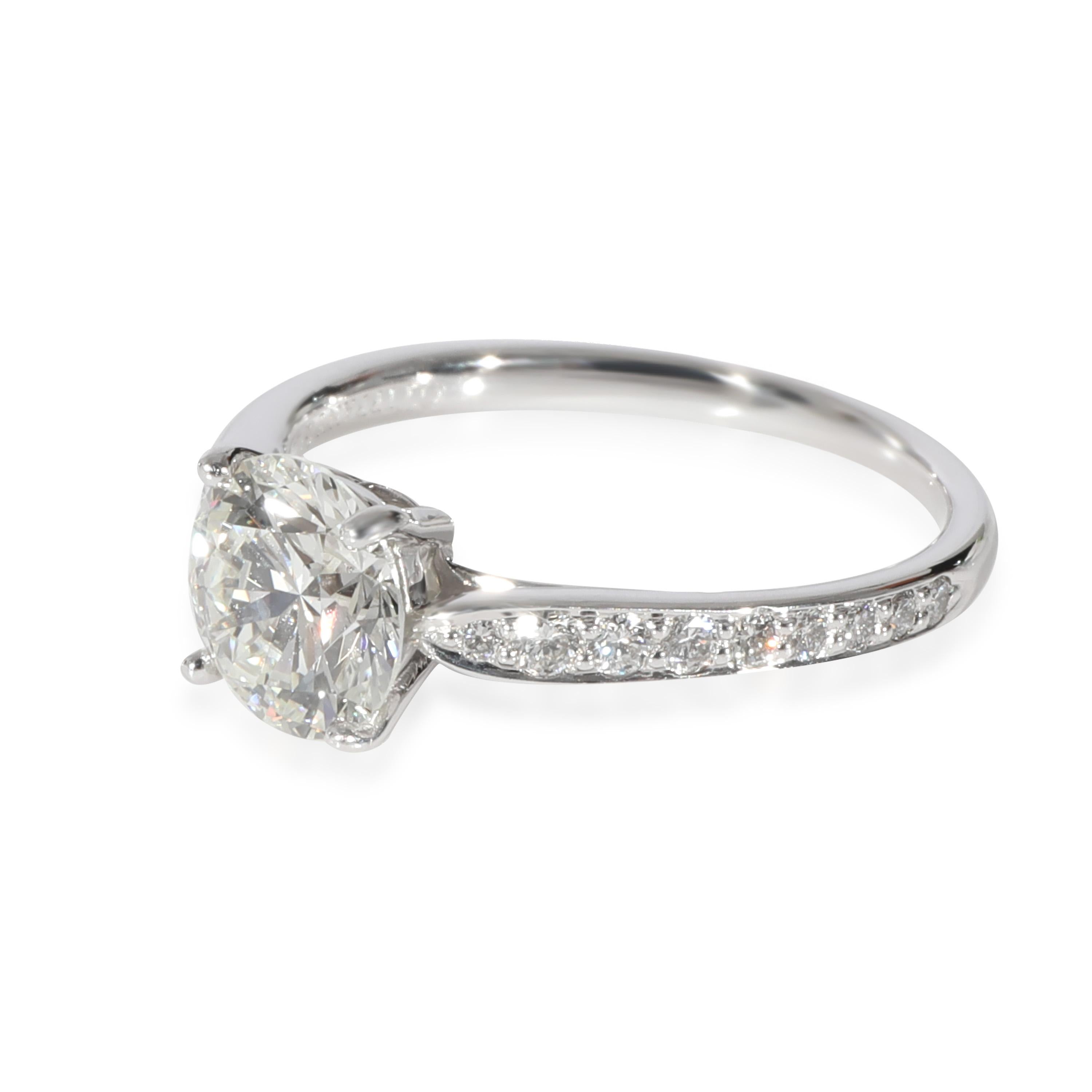 Tiffany & Co. Harmony Diamond Engagement Ring in Platinum I VVS2 1.38 Ctw In Excellent Condition In New York, NY