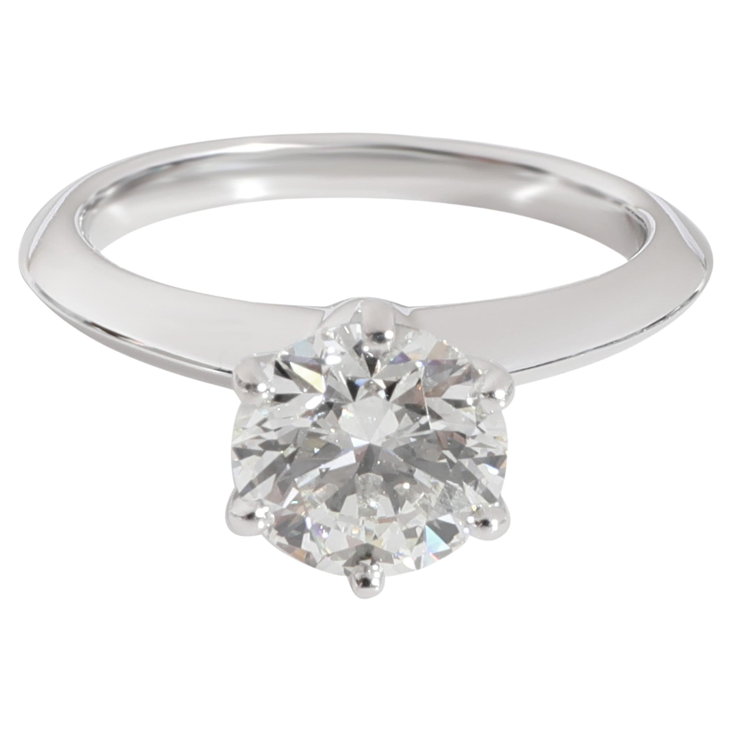 Tiffany & Co. Diamond Engagement Ring in Platinum I VVS2 1.38 CTW For Sale