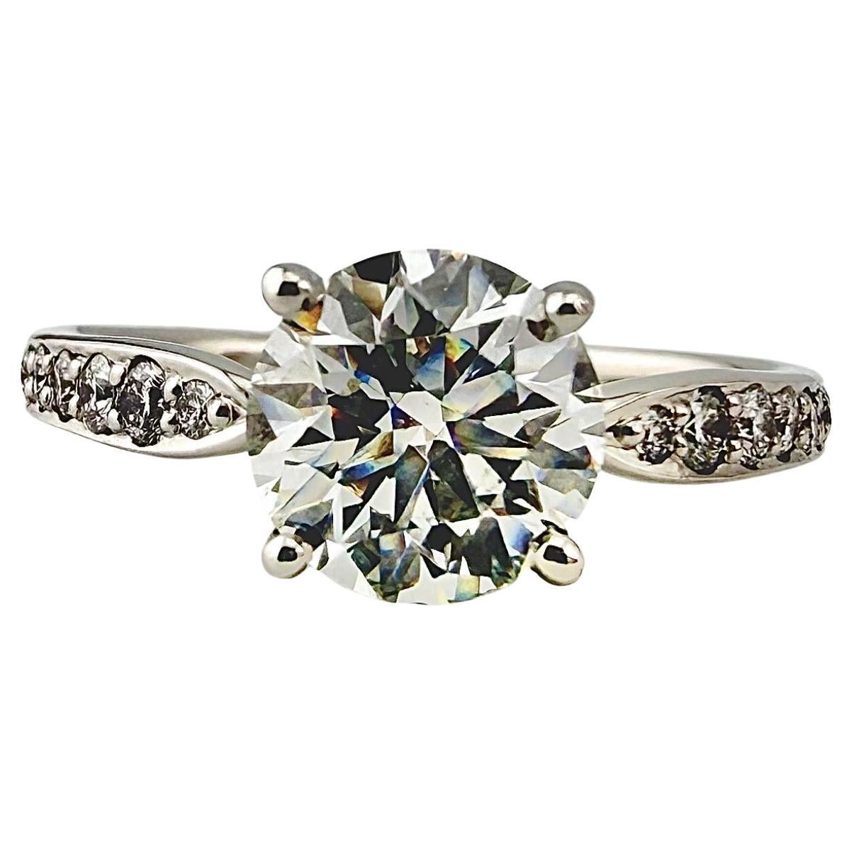 Tiffany & Co. Harmony Diamant Verlobungsring Rund 1,15 cts G VS1 Platin