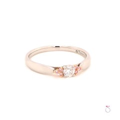 Tiffany & Co. Harmony Diamond, Fancy Pink Diamond Side Stone Platinum Ring