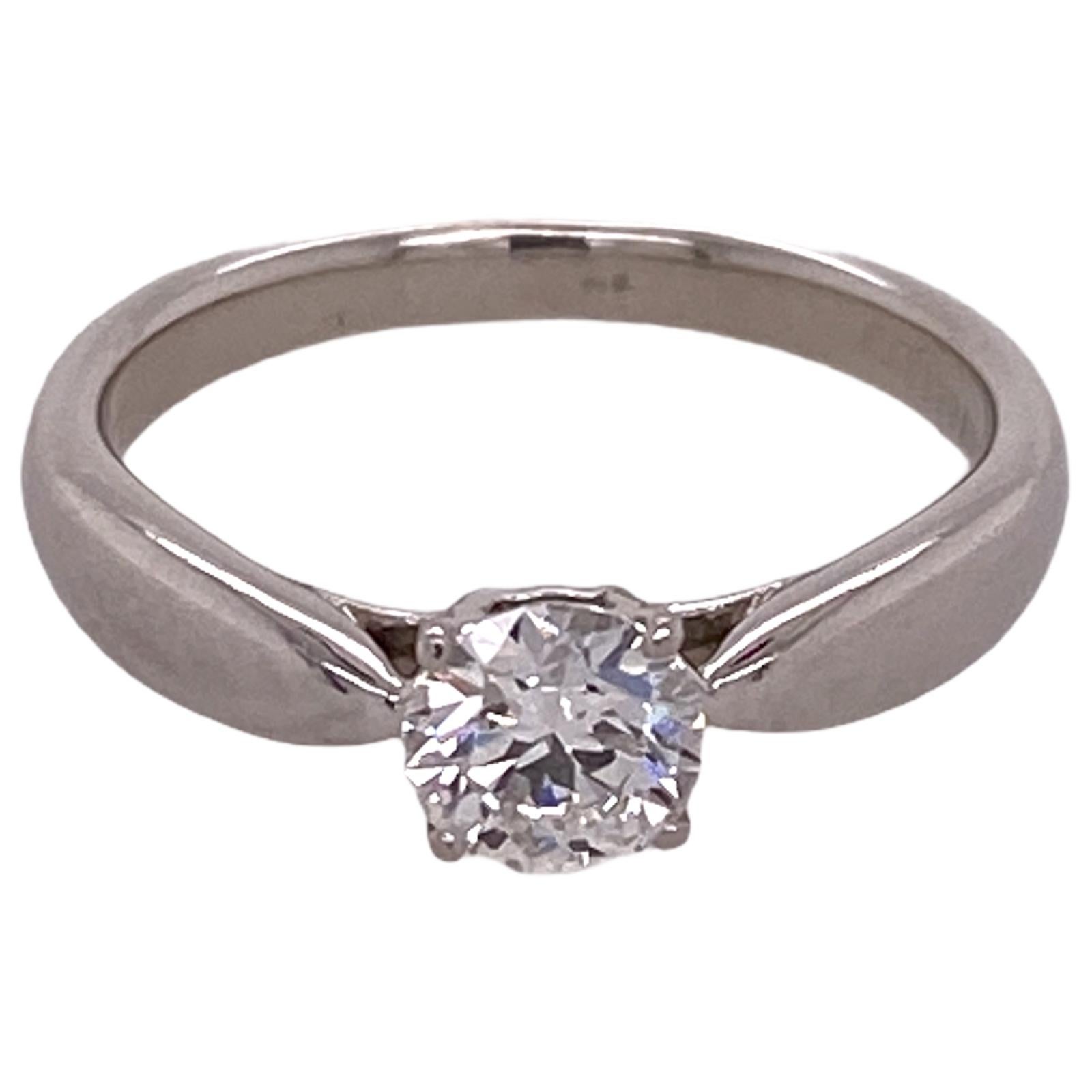 Tiffany & Co. Harmony Diamond Platinum Solitaire Engagement Ring In Excellent Condition In Boca Raton, FL
