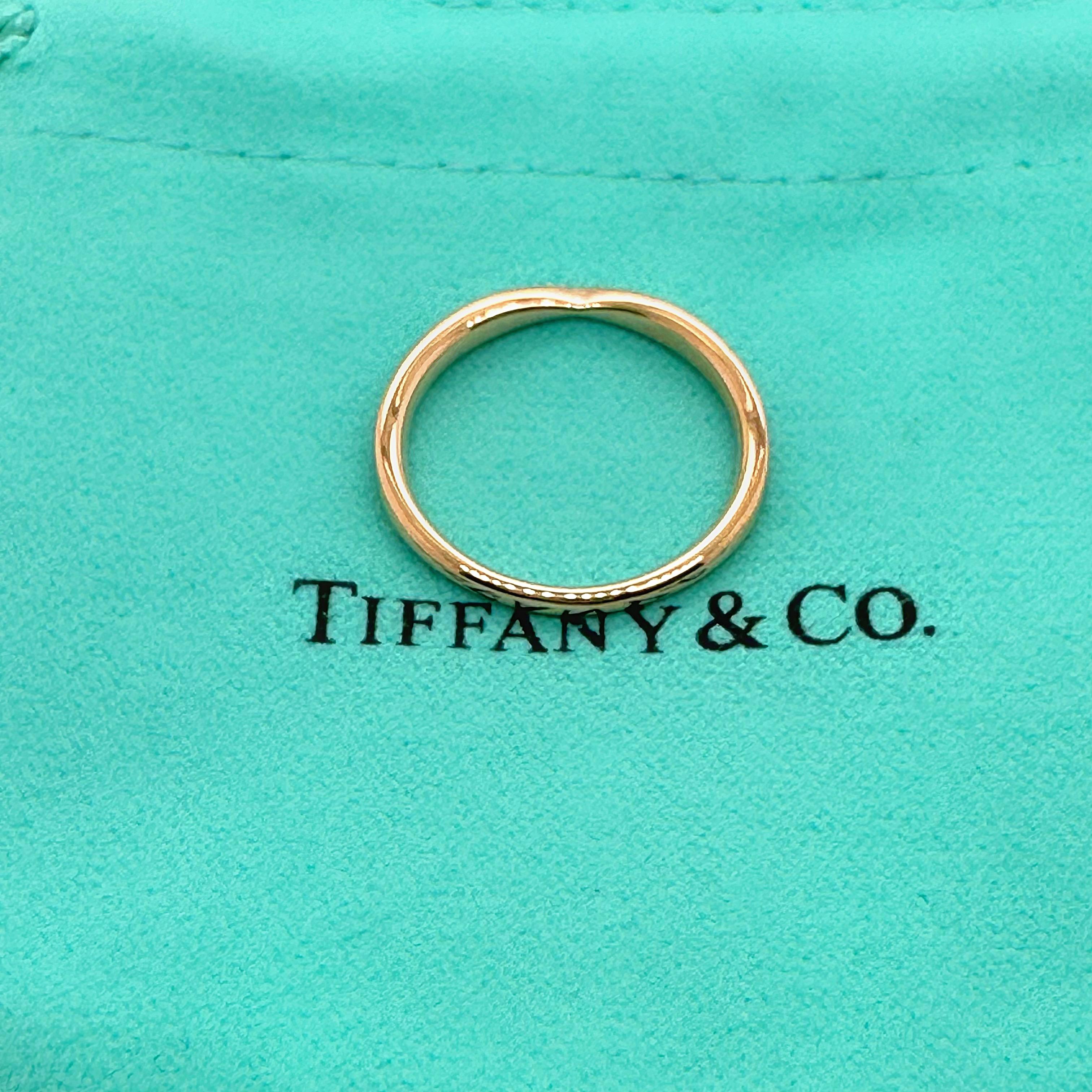 Women's or Men's Tiffany & Co. Harmony Diamond Rose Gold Band Ring For Sale