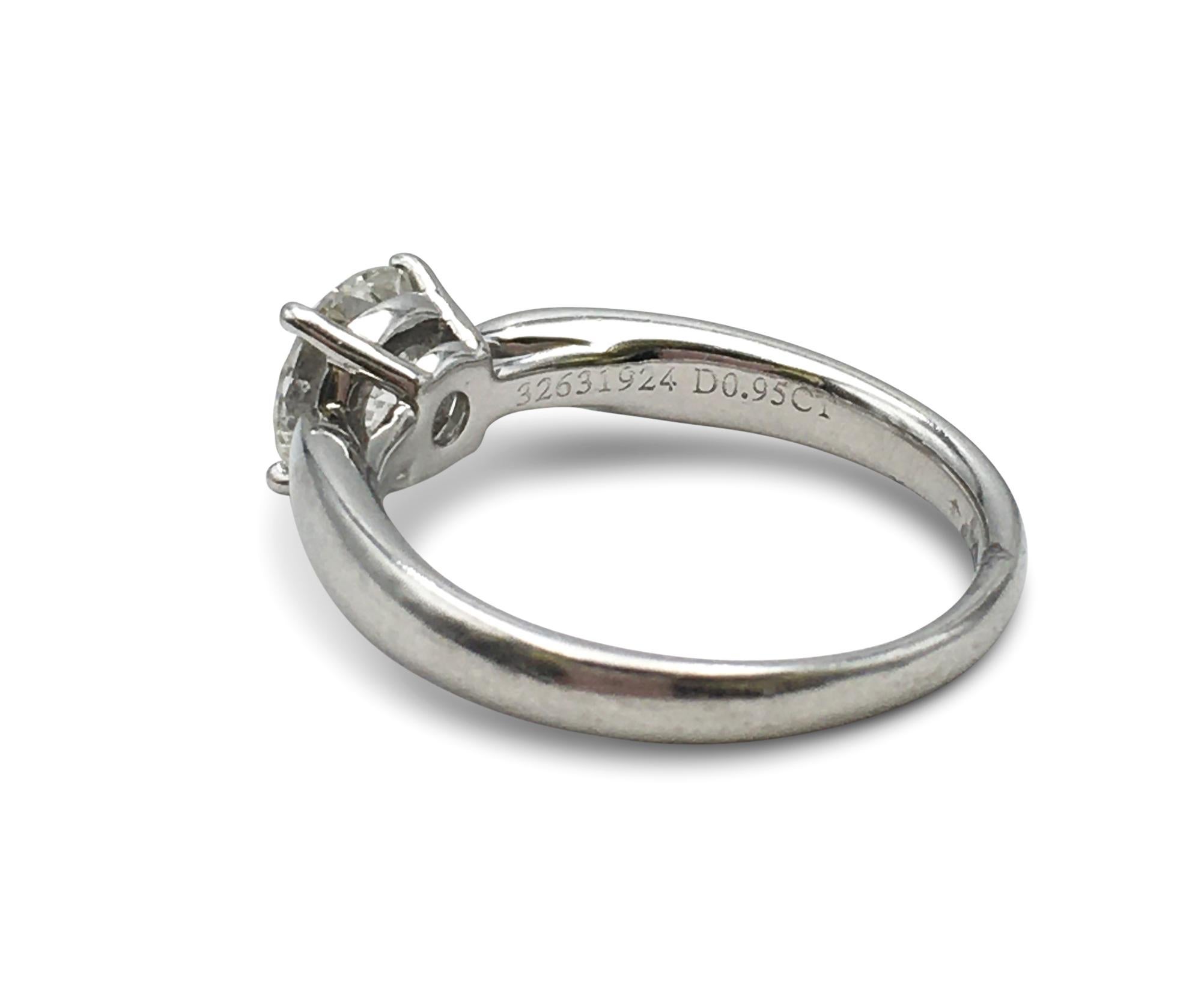 Tiffany & Co. Harmony Diamond Solitaire Engagement Ring In Excellent Condition In New York, NY