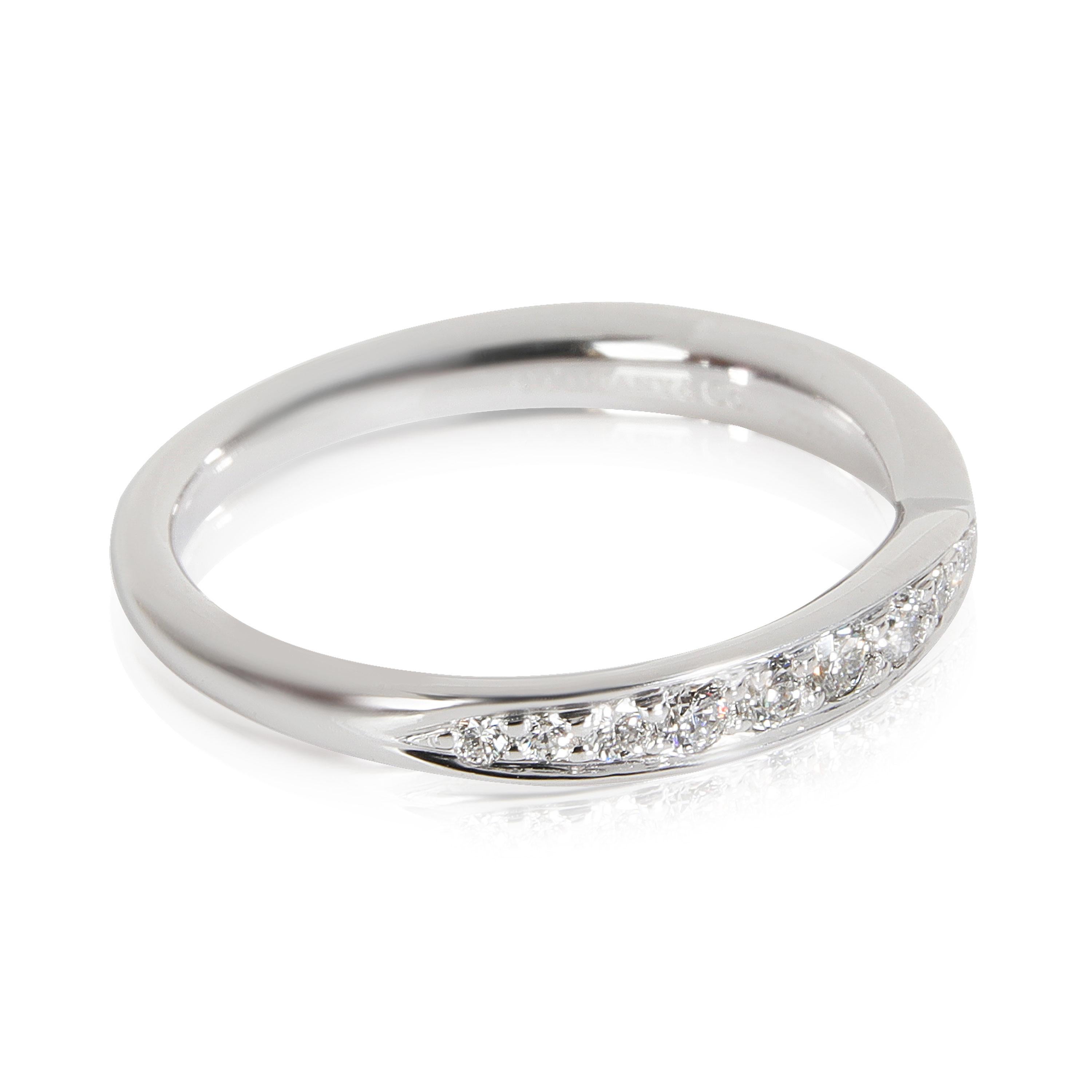 Tiffany & Co. Harmonischer Harmony-Diamant-Ehering aus Platin 0,23 CTW Damen