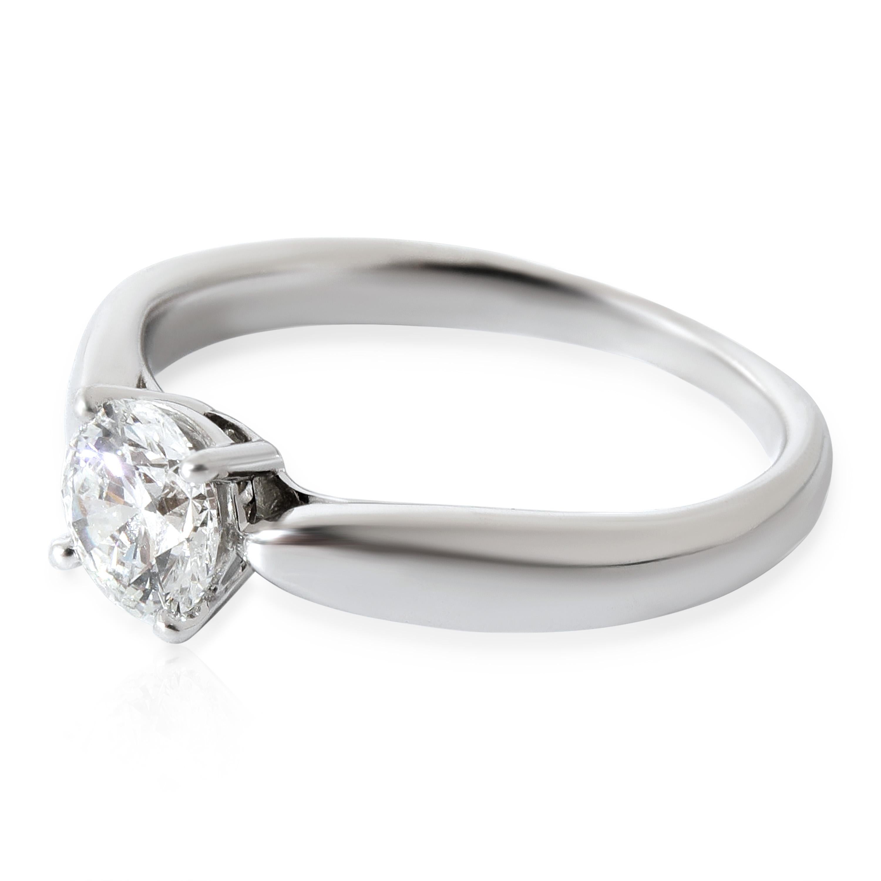 Tiffany & Co. Harmony Engagement Ring in  Platinum F VVS2 0.57 CTW In Excellent Condition For Sale In New York, NY