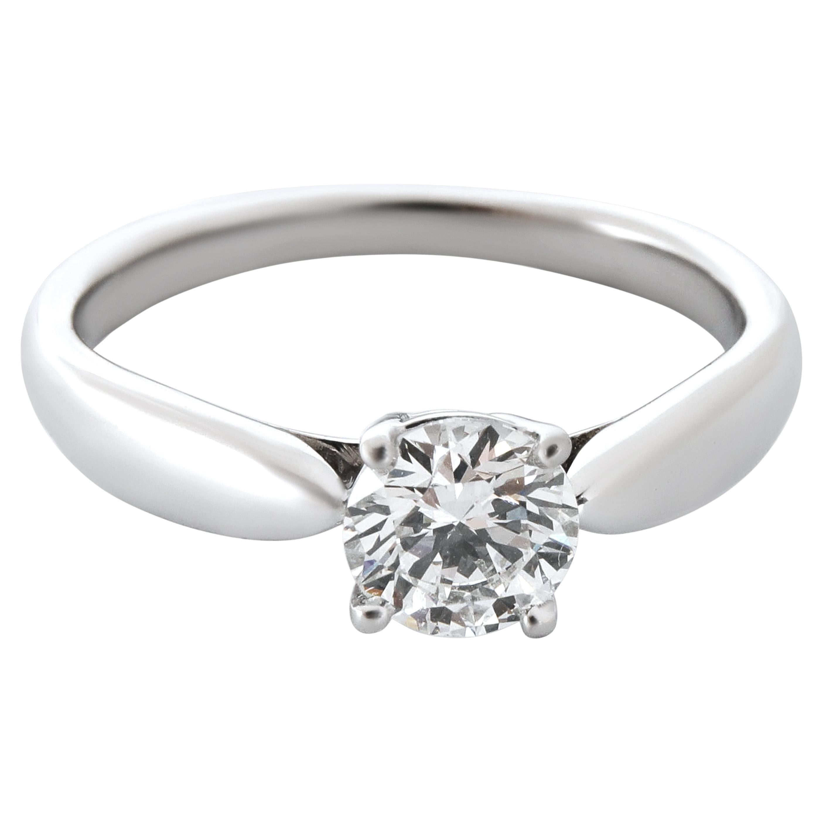 Tiffany & Co. Harmony Engagement Ring in  Platinum F VVS2 0.57 CTW For Sale