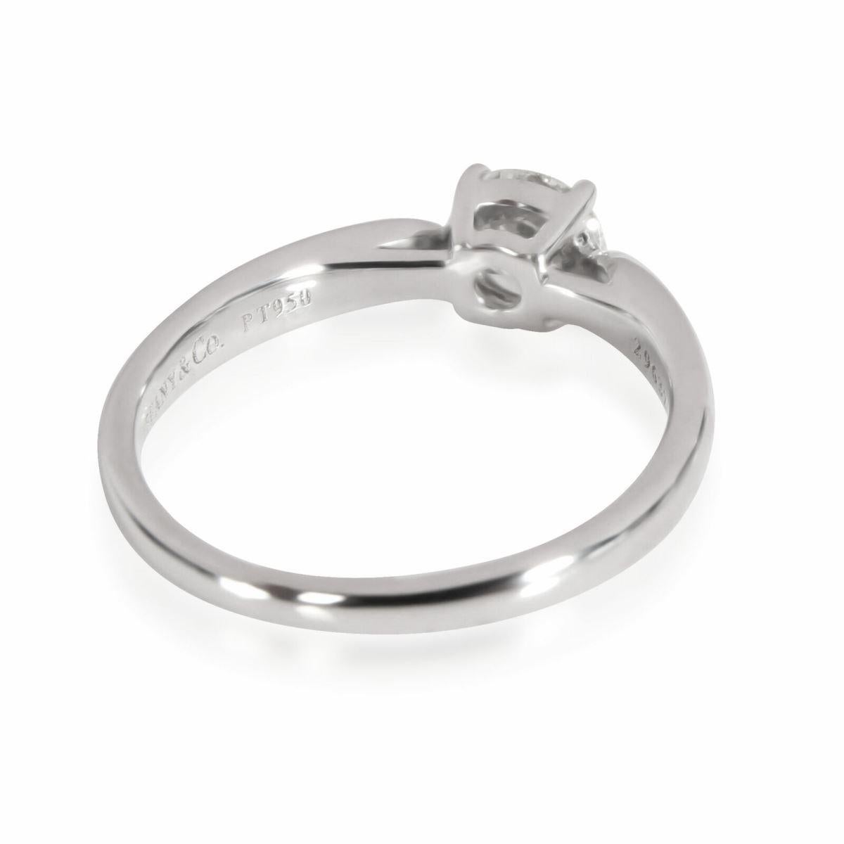 TIFFANY & Co. Harmony Platinum .47ct Diamond Engagement Ring 4 with Certificate 1
