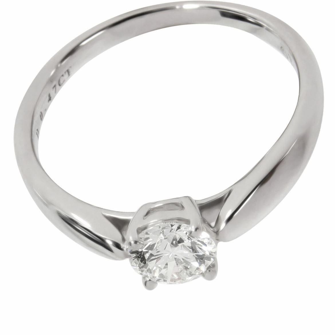 TIFFANY & Co. Harmony Platinum .47ct Diamond Engagement Ring 4 with Certificate 2