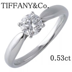 TIFFANY & Co. Harmony Platinum .53ct Diamond Engagement Ring 5