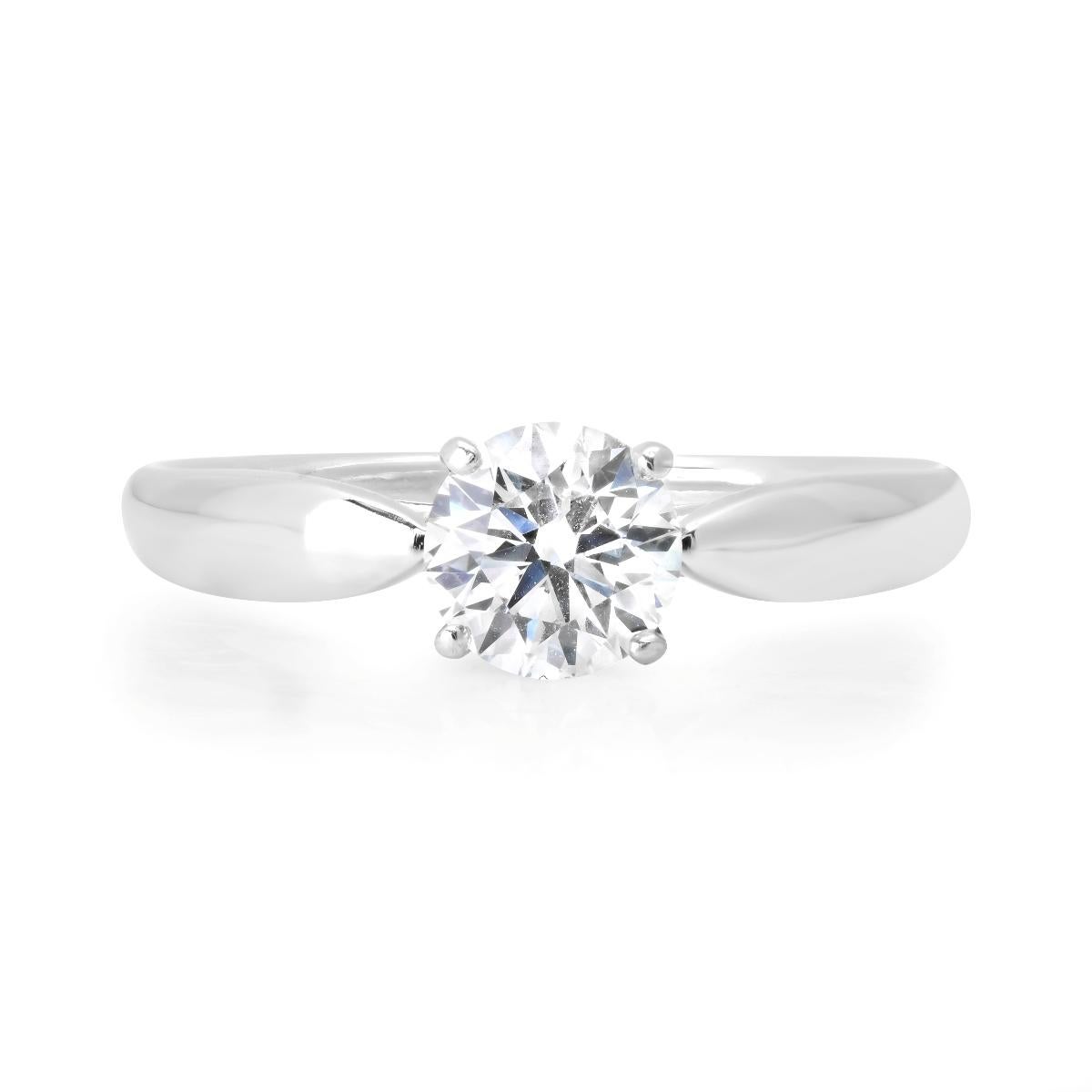 Taglio rotondo TIFFANY & Co. Anello di fidanzamento Harmony in platino con diamante da 0,80 carati 7 in vendita