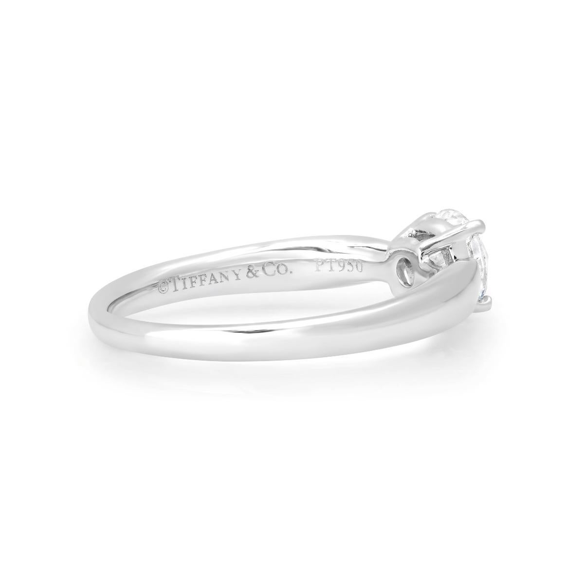 TIFFANY & Co. Anello di fidanzamento Harmony in platino con diamante da 0,80 carati 7 In condizioni ottime in vendita a Los Angeles, CA