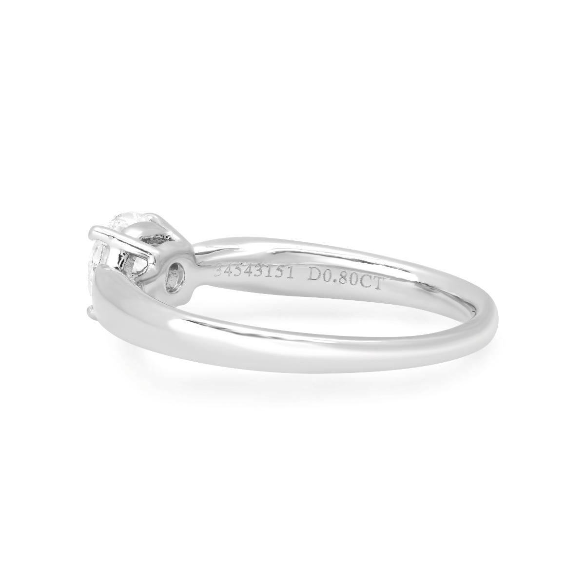 Donna TIFFANY & Co. Anello di fidanzamento Harmony in platino con diamante da 0,80 carati 7 in vendita