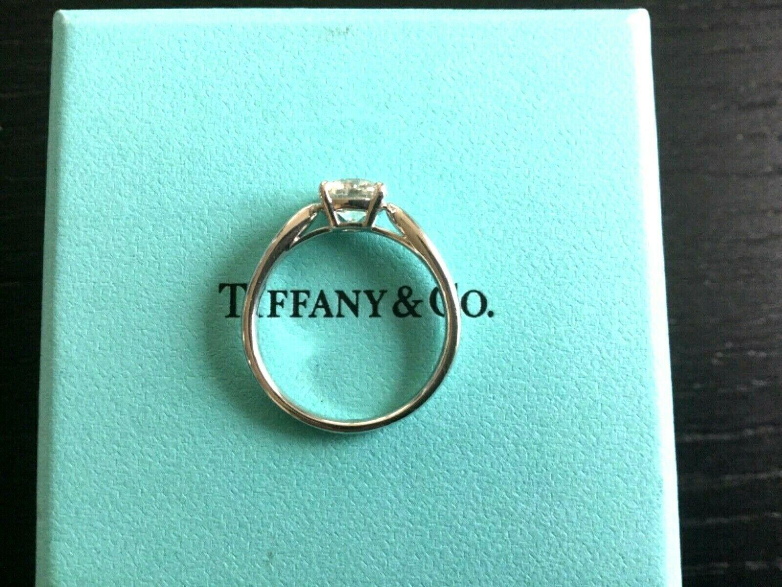 Tiffany & Co. Harmony Platinum and Diamond Engagement Ring 1.06 Ct H VS2 3 EXC 6