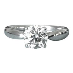 Tiffany & Co. Harmony Platinum and Diamond Ring .59 Carat I Color VVS2 Clarity
