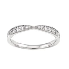 TIFFANY & Co. Harmony Platinum Diamond 1.8mm Band Ring 4.5