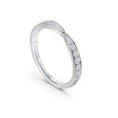 TIFFANY & Co. Bague jonc Harmony platine diamant 1,8 mm 6