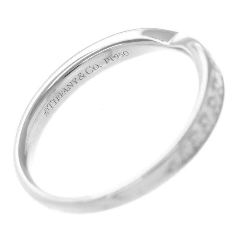 TIFFANY & Co. Harmony Platinum Diamond 1.8mm Band Ring 6 For Sale 1