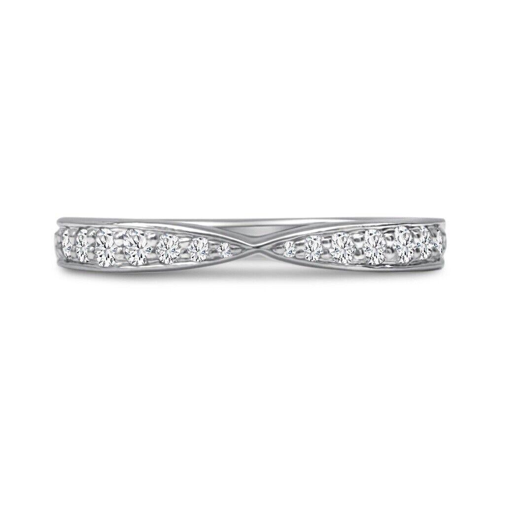 TIFFANY & Co. Harmony Platin Diamant 1.8mm Band Ring 6.5 (Rundschliff) im Angebot