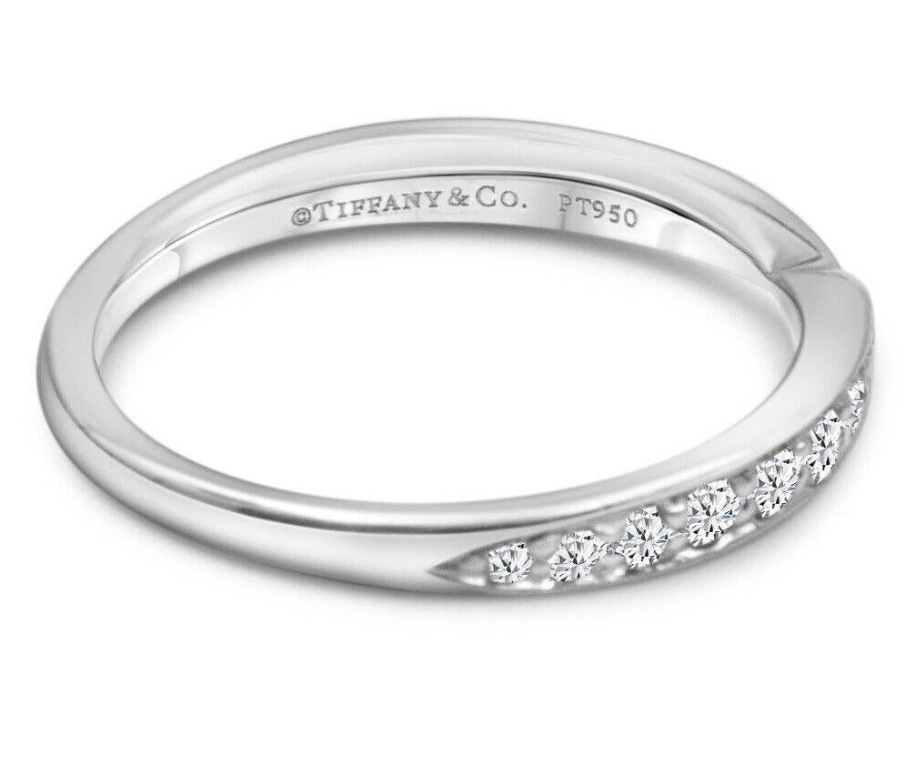 TIFFANY & Co. Harmony Platin Diamant 1,8mm Band Ring 7 Damen im Angebot