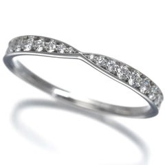 TIFFANY & Co. Harmony Platinum Diamond 1.8mm Band Ring 8