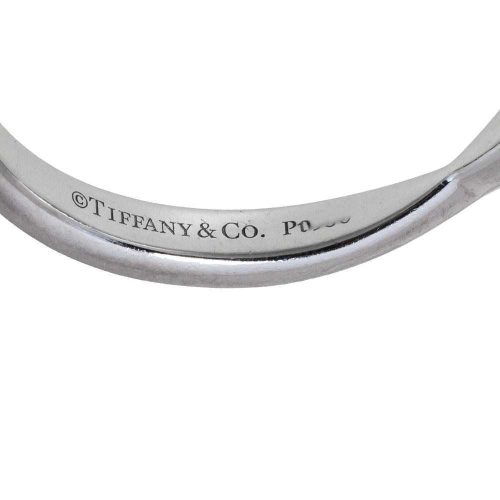Women's Tiffany & Co. Harmony Platinum Diamond Ring Size 55