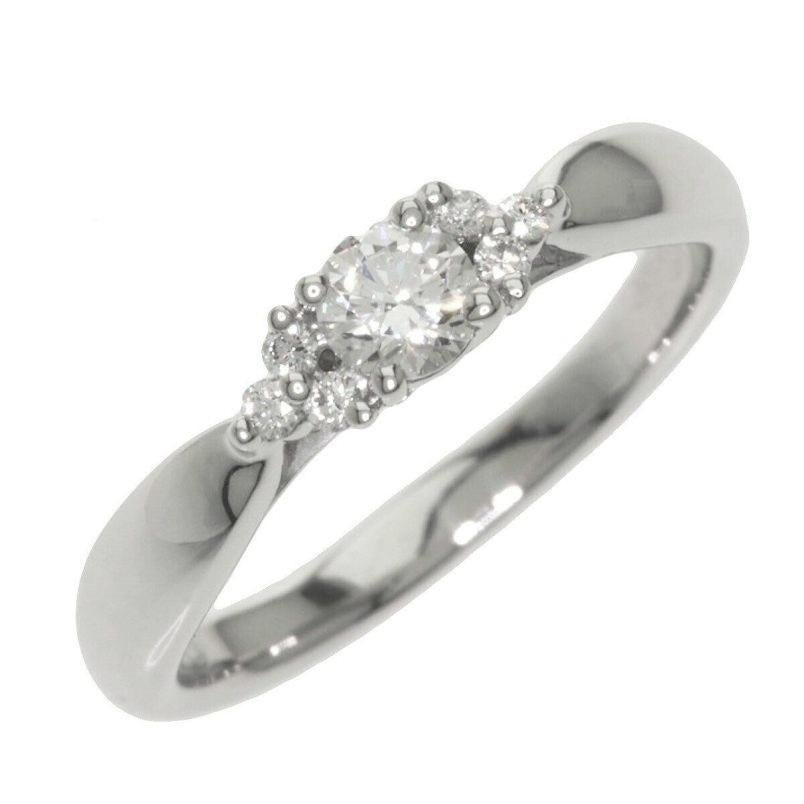 Round Cut TIFFANY & Co. Harmony Platinum Diamond Ring with Side Stones 7.25 For Sale