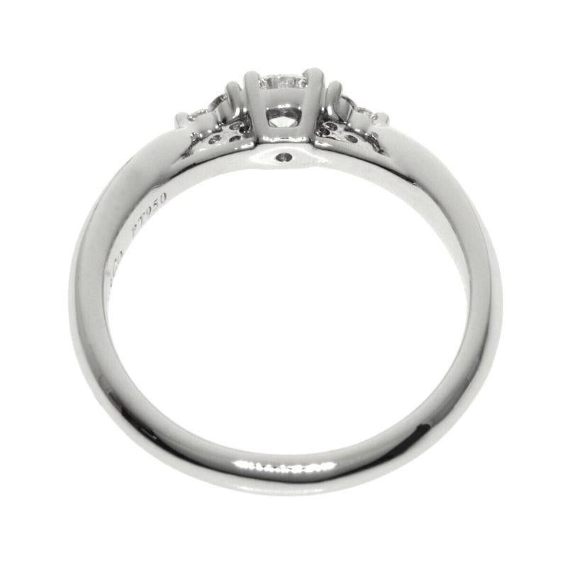 TIFFANY & Co. Harmony Platinum Diamond Ring with Side Stones 7.25 In Excellent Condition For Sale In Los Angeles, CA