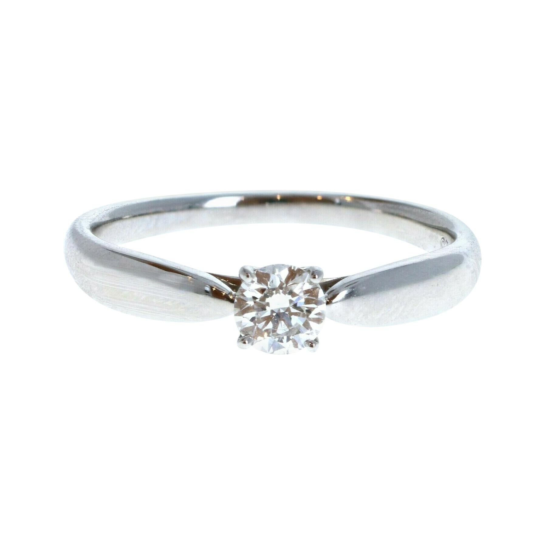 Tiffany & Co. Harmony Platinum & Diamond Solitare Ring 0.24ctw G VS1 For Sale