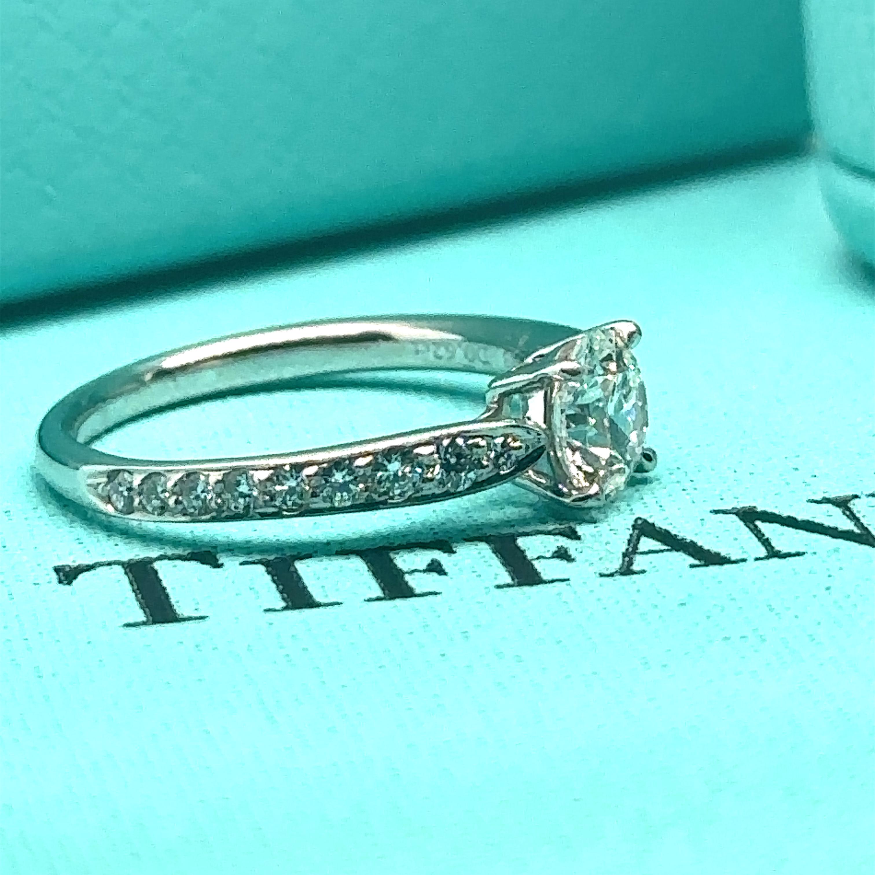 Tiffany & Co, bague Harmony en platine 0,62 carat en vente 3