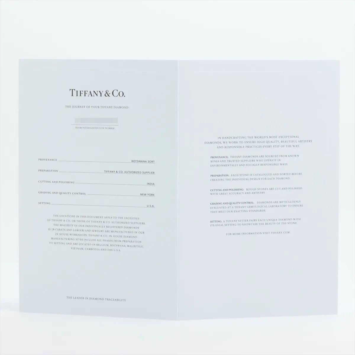 Tiffany & Co. Anello di fidanzamento Harmony a Brilliante Rotondo in Platino in vendita 4