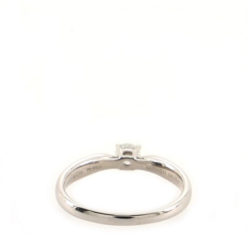 Tiffany & Co. Harmony Solitaire Ring Platinum with RBC Diamond 0.22CT In Good Condition In New York, NY