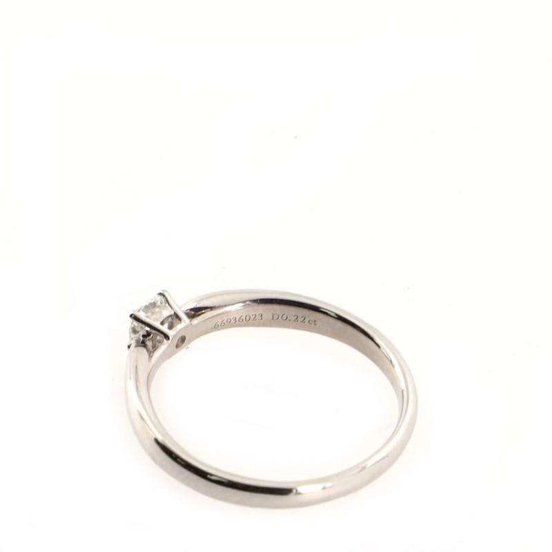Women's Tiffany & Co. Harmony Solitaire Ring Platinum with RBC Diamond 0.22CT