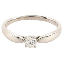 Tiffany & Co. Harmony Solitaire Ring Platinum with RBC Diamond 0.22CT