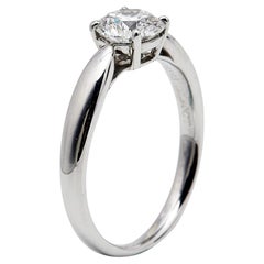 Tiffany & Co. Harmony Solitare Diamond Platinum Engagement Ring Size 50