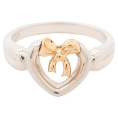 Tiffany & Co. Zweifarbiger Ring mit Herzschleife