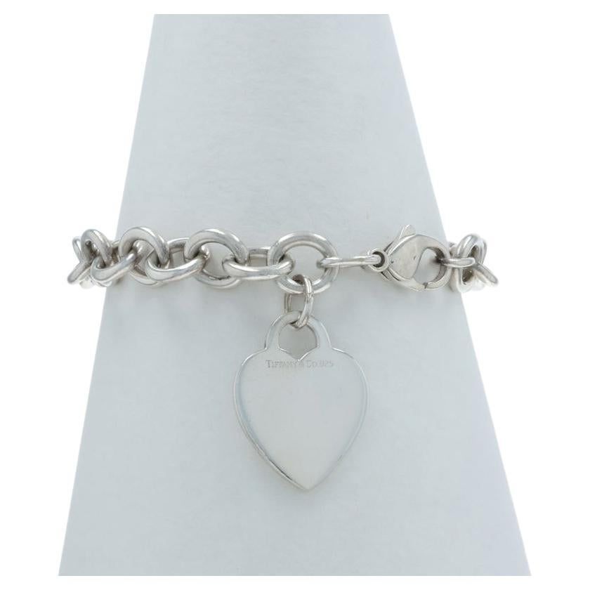 Tiffany & Co. Bracciale Cuore Bracciale Charm 7 3/4" Ster 925 Inciso Starter