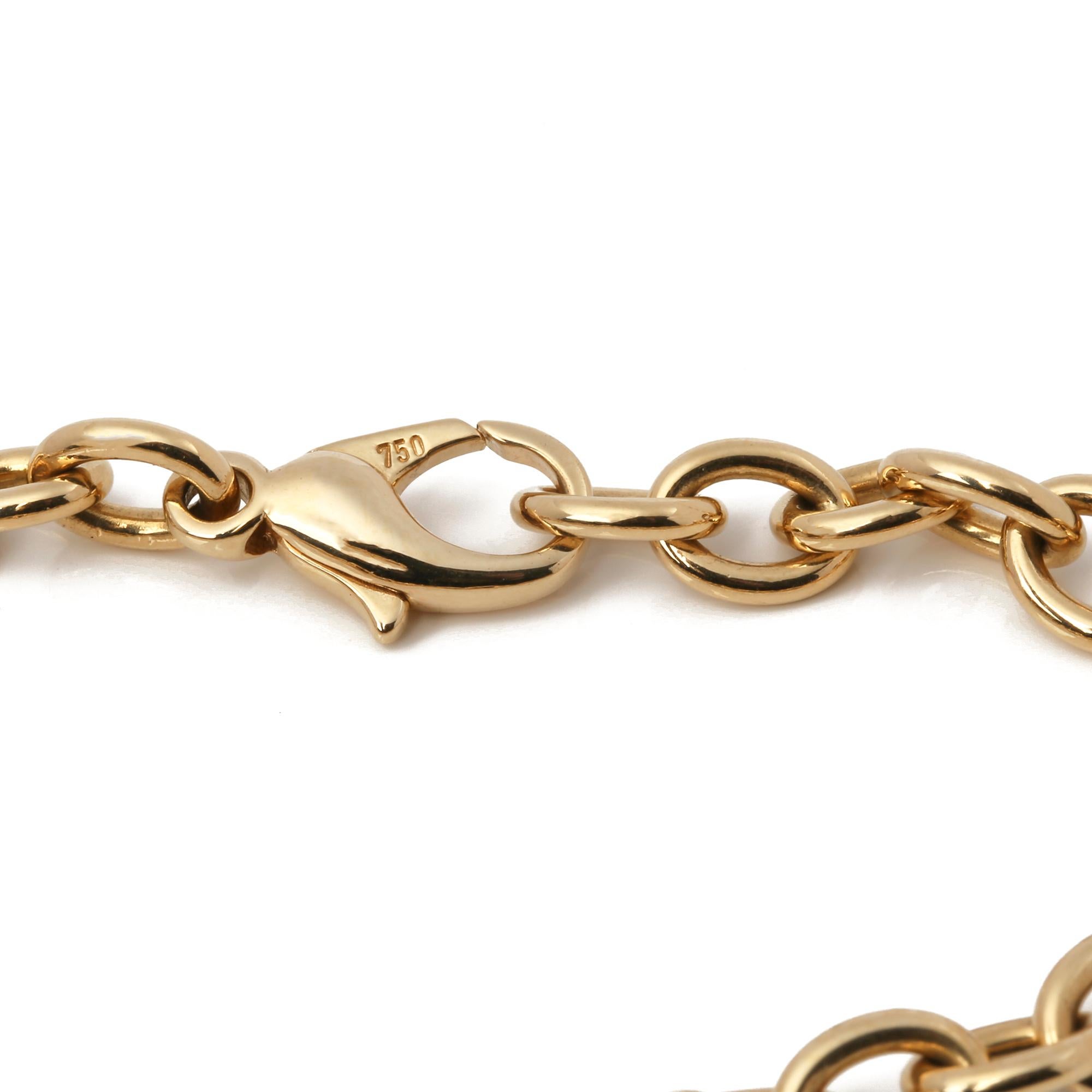 This bracelet by Tiffany & Co is made in 18ct yellow gold in a chain design and features a gold heart pendant. Accompanied with a Tiffany box. Our Xupes reference is COMJ584 should you need to quote this. 