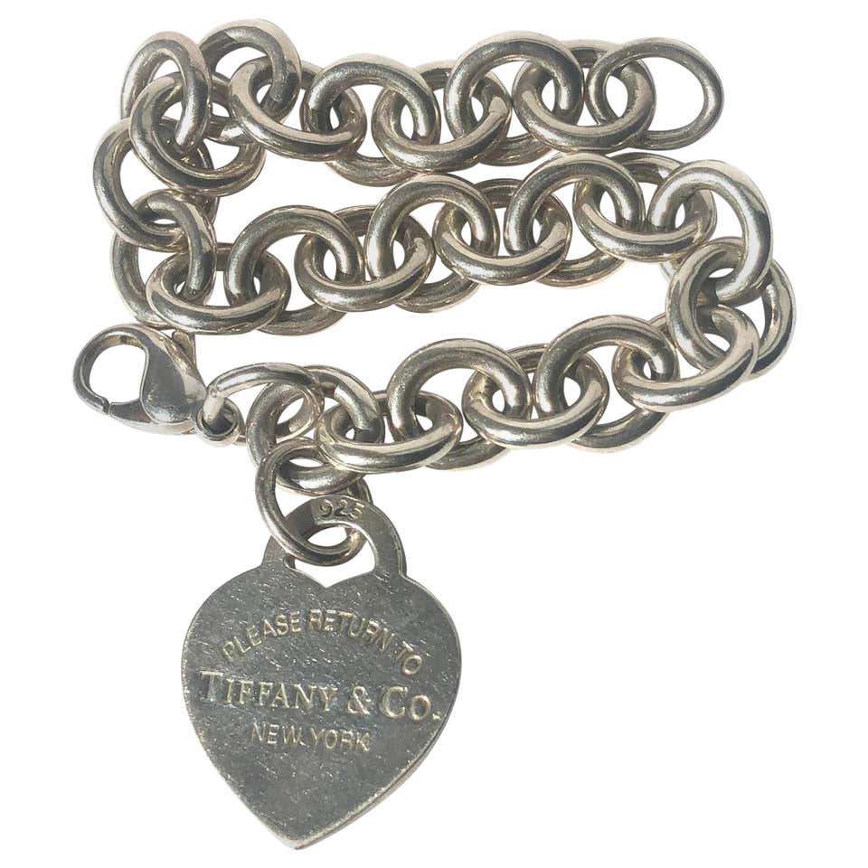 Tiffany and Co. Heart Charm Silver Bracelet at 1stDibs | tiffany charm ...